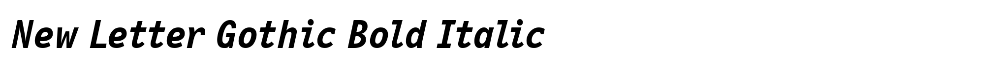 New Letter Gothic Bold Italic image